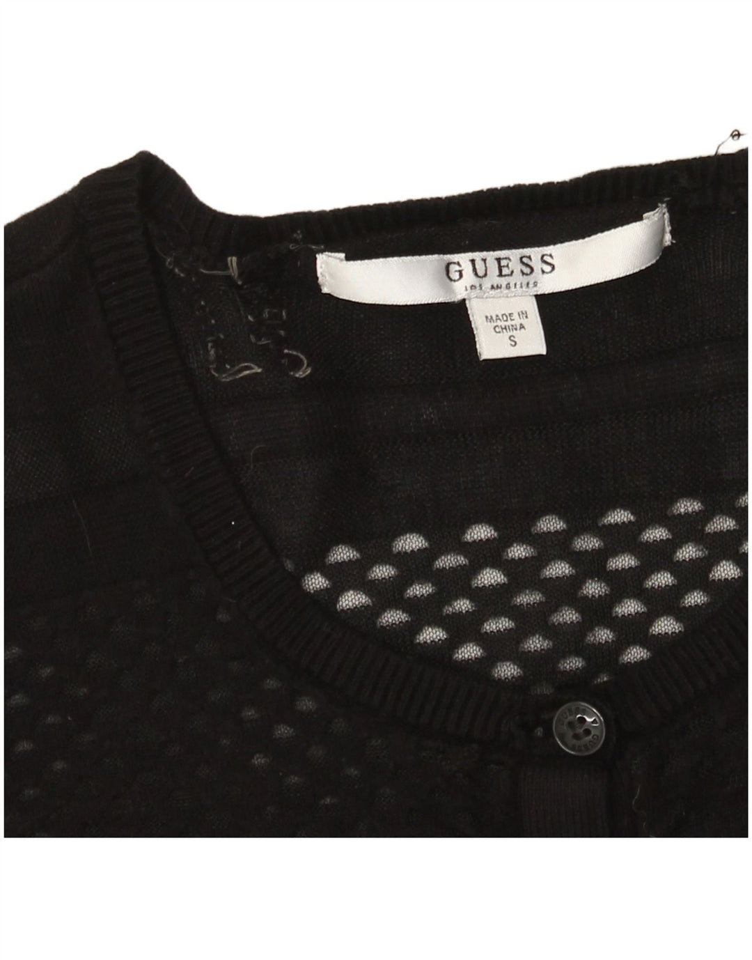 Maglione cardigan con maniche a 3/4 da donna Guess UK 8 piccolo nero