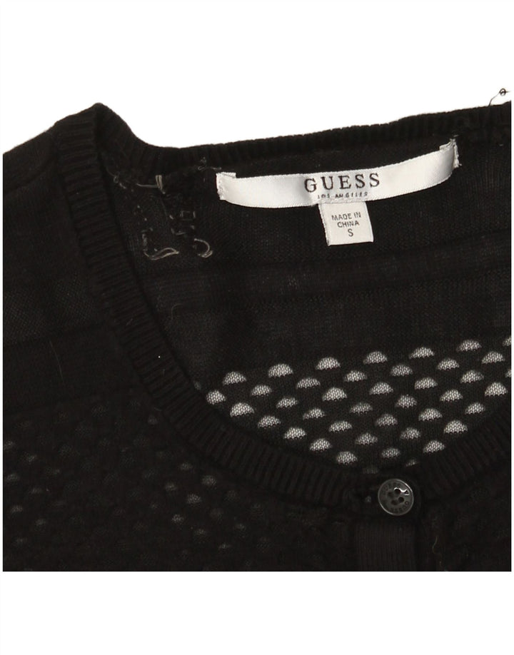 Maglione cardigan con maniche a 3/4 da donna Guess UK 8 piccolo nero