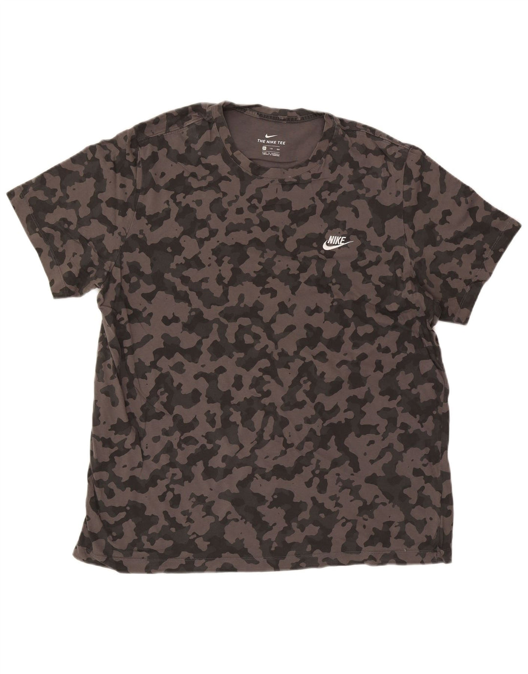 T-shirt da uomo Nike Top 2XL in cotone mimetico grigio