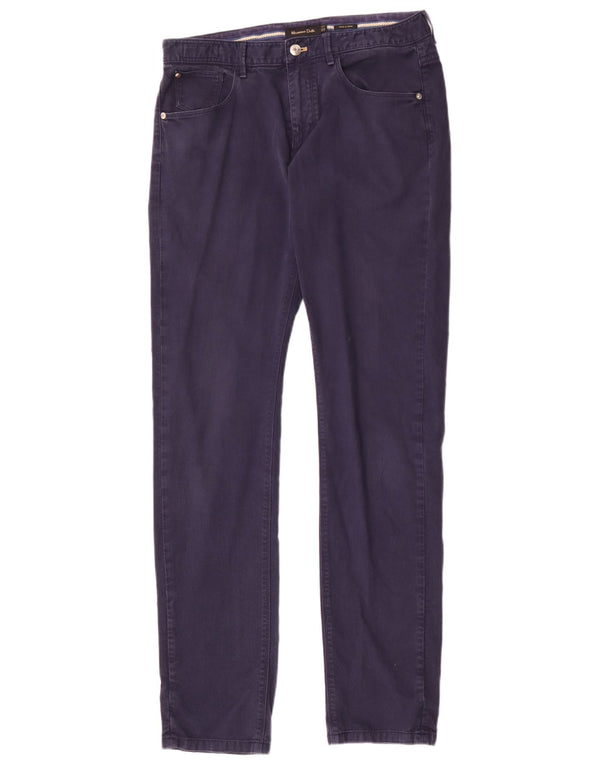 Pantaloni casual slim da uomo Massimo Dutti EU 40 Medium W31 L34 Blu navy