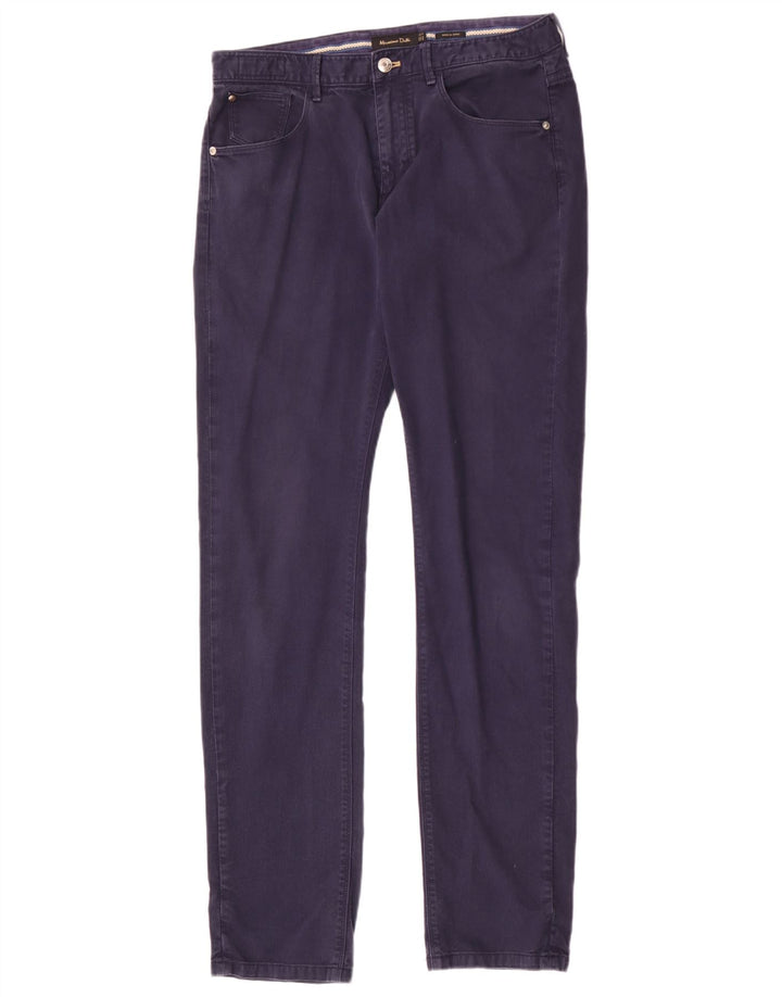 Pantaloni casual slim da uomo Massimo Dutti EU 40 Medium W31 L34 Blu navy