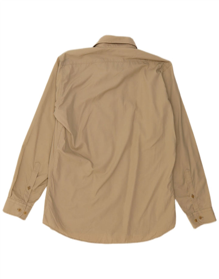 Camicia slim fit da uomo Marlboro Classics grande in cotone beige