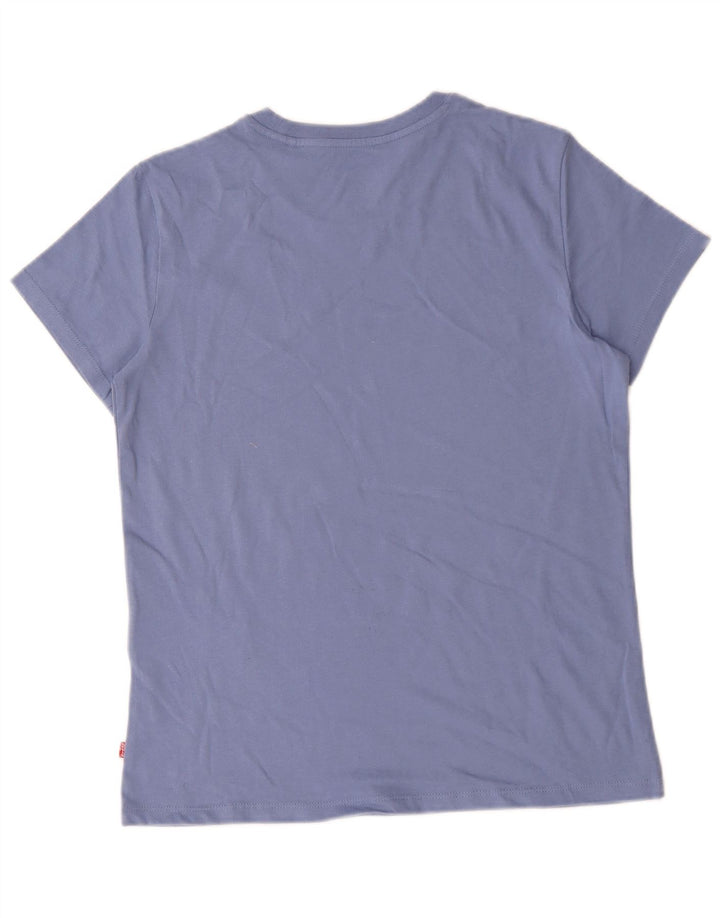 T-shirt grafica da donna Levi's Top UK 14 cotone blu medio