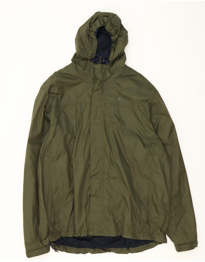 Giacca antipioggia da uomo con cappuccio Mountain Warehouse UK 44 2XL Poliestere kaki