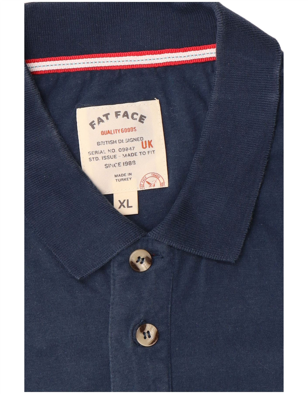 Polo da uomo Fat Face XL a righe blu navy