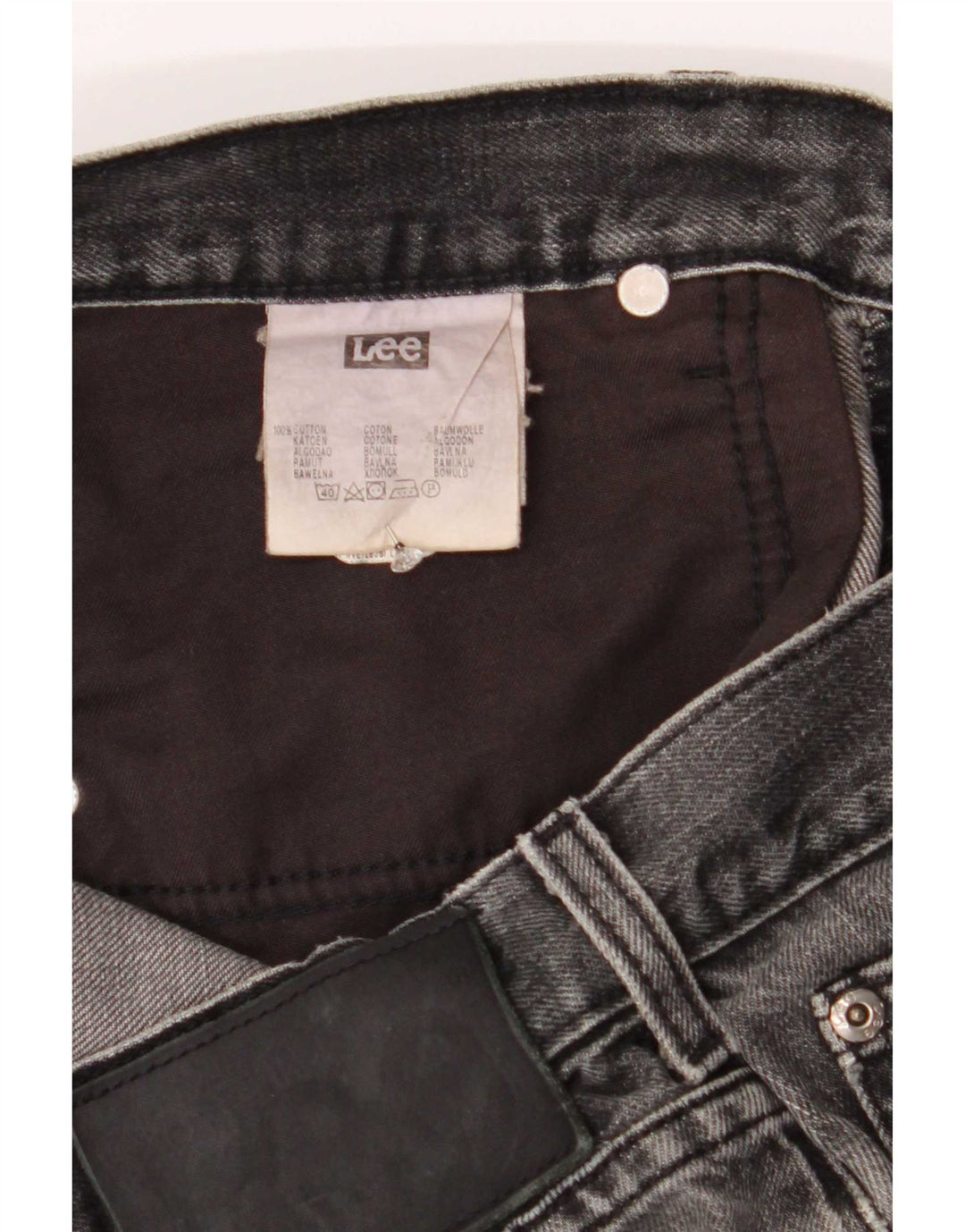 Jeans dritti Lee Blake da uomo W34 L32 cotone grigio