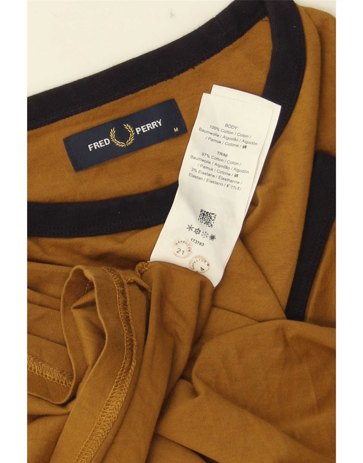 T-shirt da uomo Fred Perry Top in cotone marrone medio