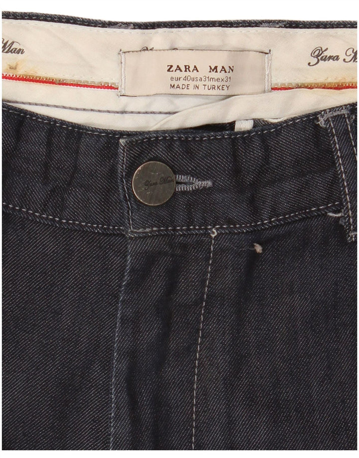 Jeans dritti da uomo Zara EU 40 medio W31 L34 blu navy