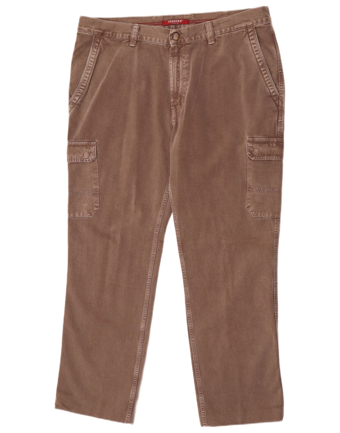 Pantaloni cargo da uomo vestibilità regolare Carrera W40 L30 cotone marrone