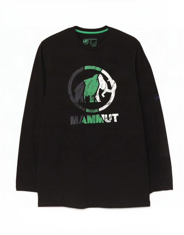 T-shirt grafica da uomo Mammut manica lunga XL cotone nero
