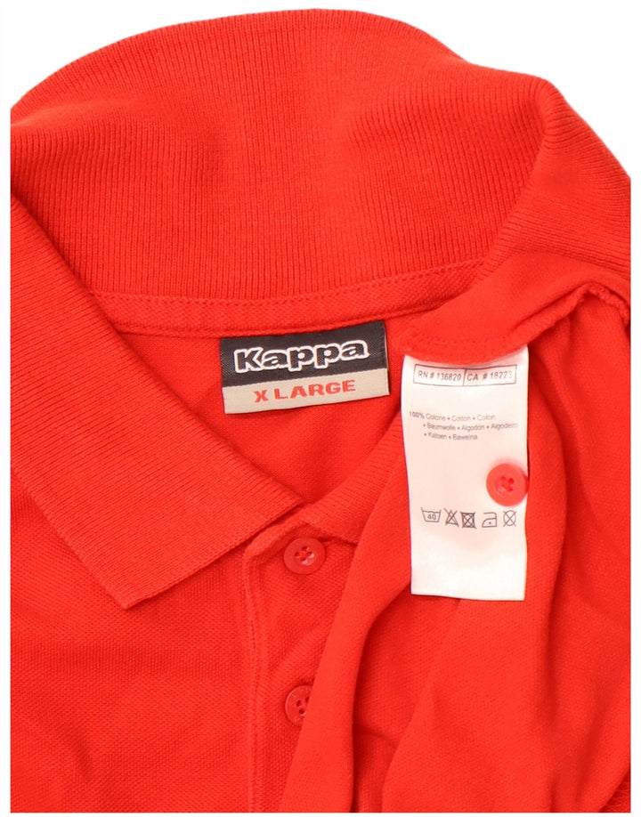 Polo KAPPA da uomo XL in cotone rosso