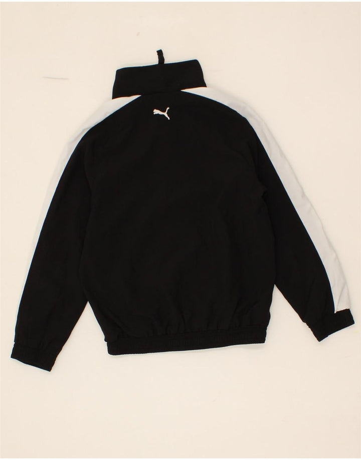 PUMA Boys Graphic Tracksuit Top Jacket 5-6 Years Black Colourblock Vintage Puma and Second-Hand Puma from Messina Hembry 