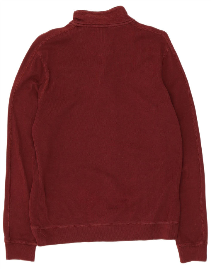 Felpa da uomo con collo con zip Calvin Klein, maglione piccolo in cotone marrone