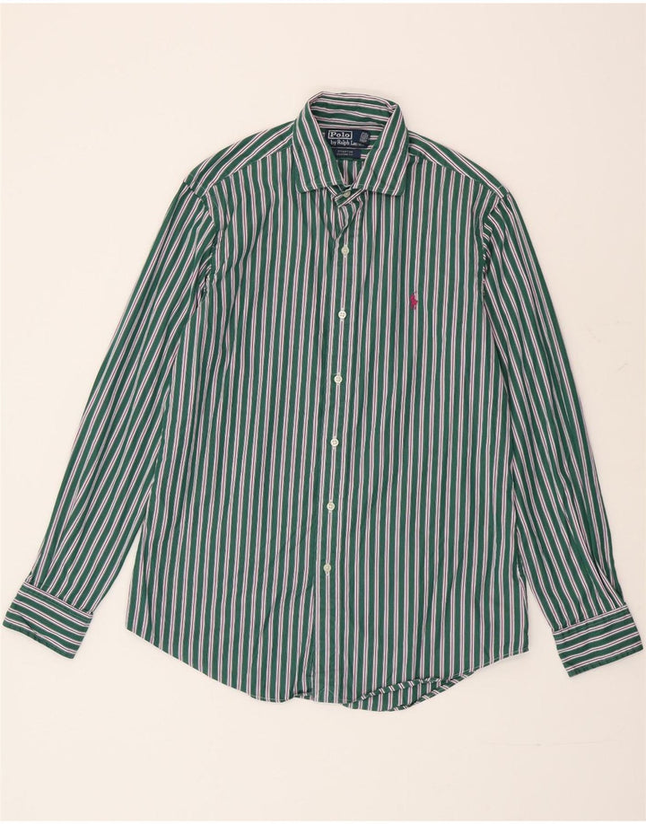 POLO RALPH LAUREN Camicia da uomo Stanton Custom Fit a righe verde medio