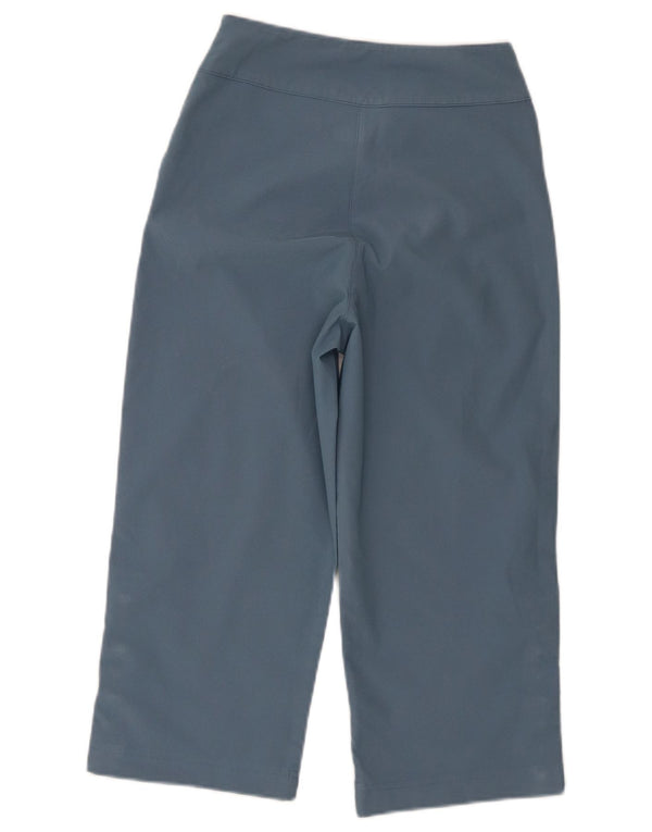 Pantaloni Capri dritti da donna Adidas UK 8 Small W26 L19 poliestere blu