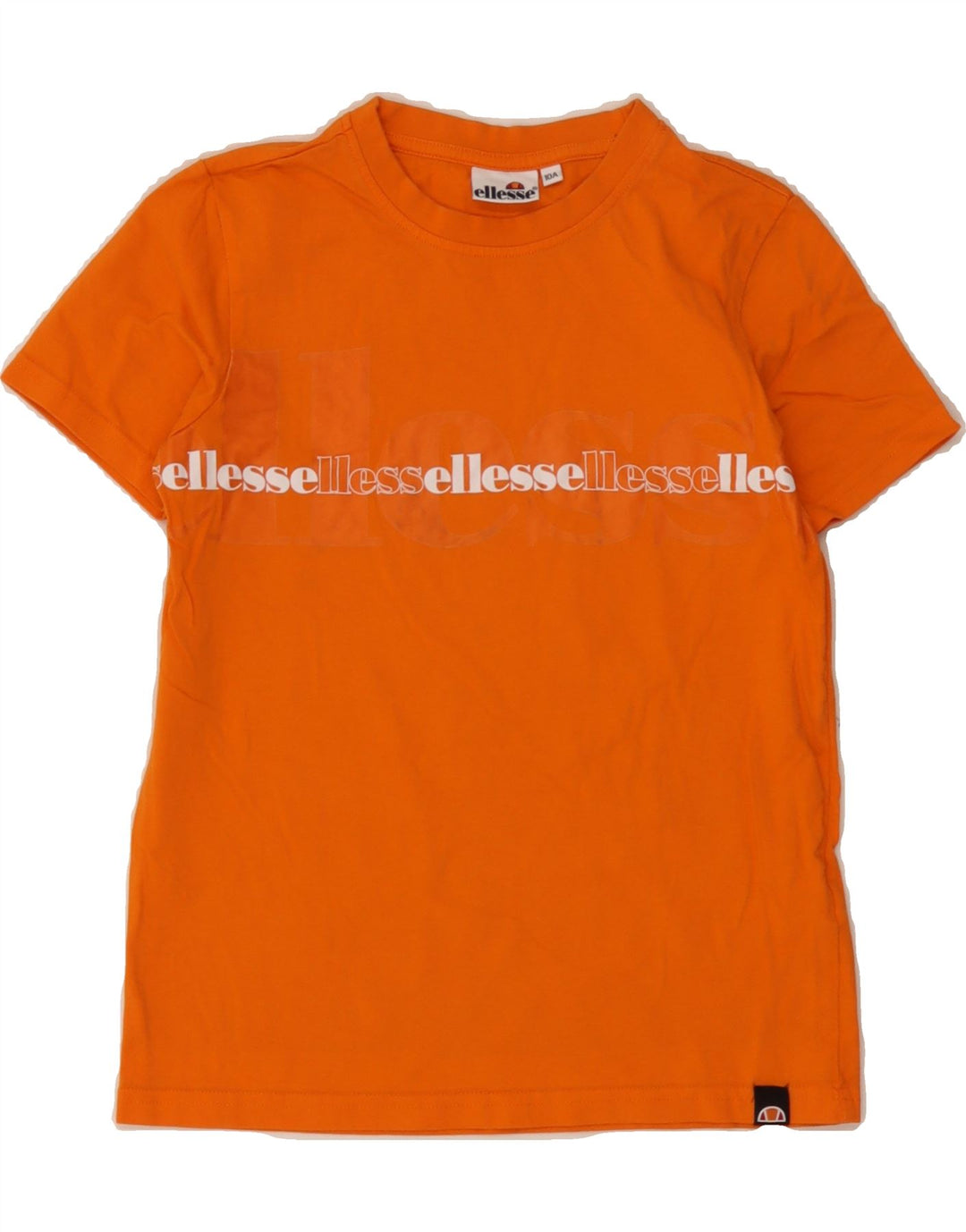 ELLESSE Boys Graphic T-Shirt Top 9-10 Years Orange Cotton Vintage Ellesse and Second-Hand Ellesse from Messina Hembry 