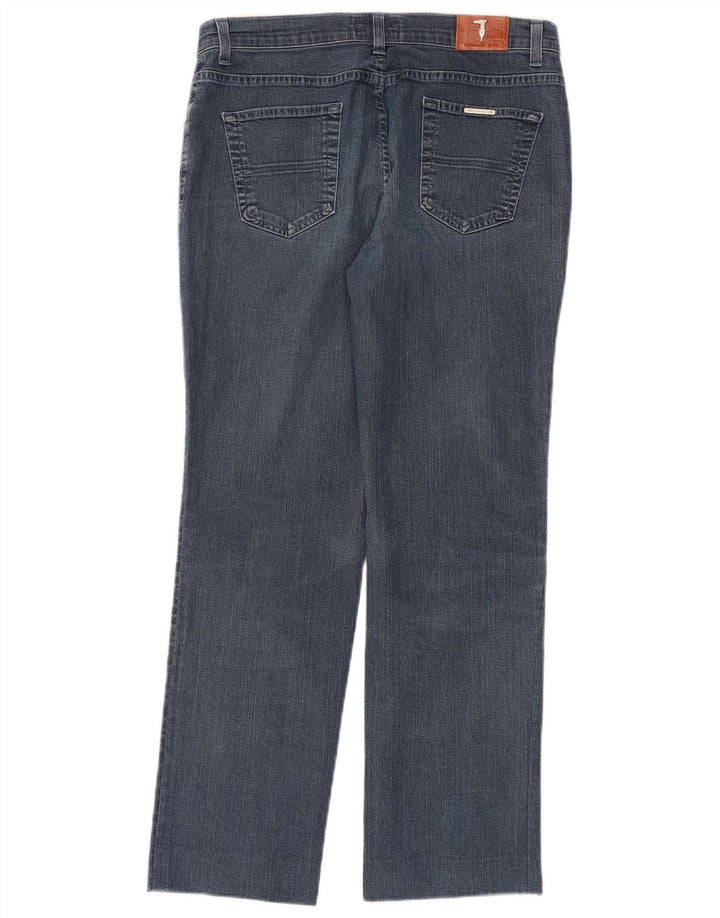 Jeans Dritti Donna Trussardi W30 L28 Cotone Blu Navy