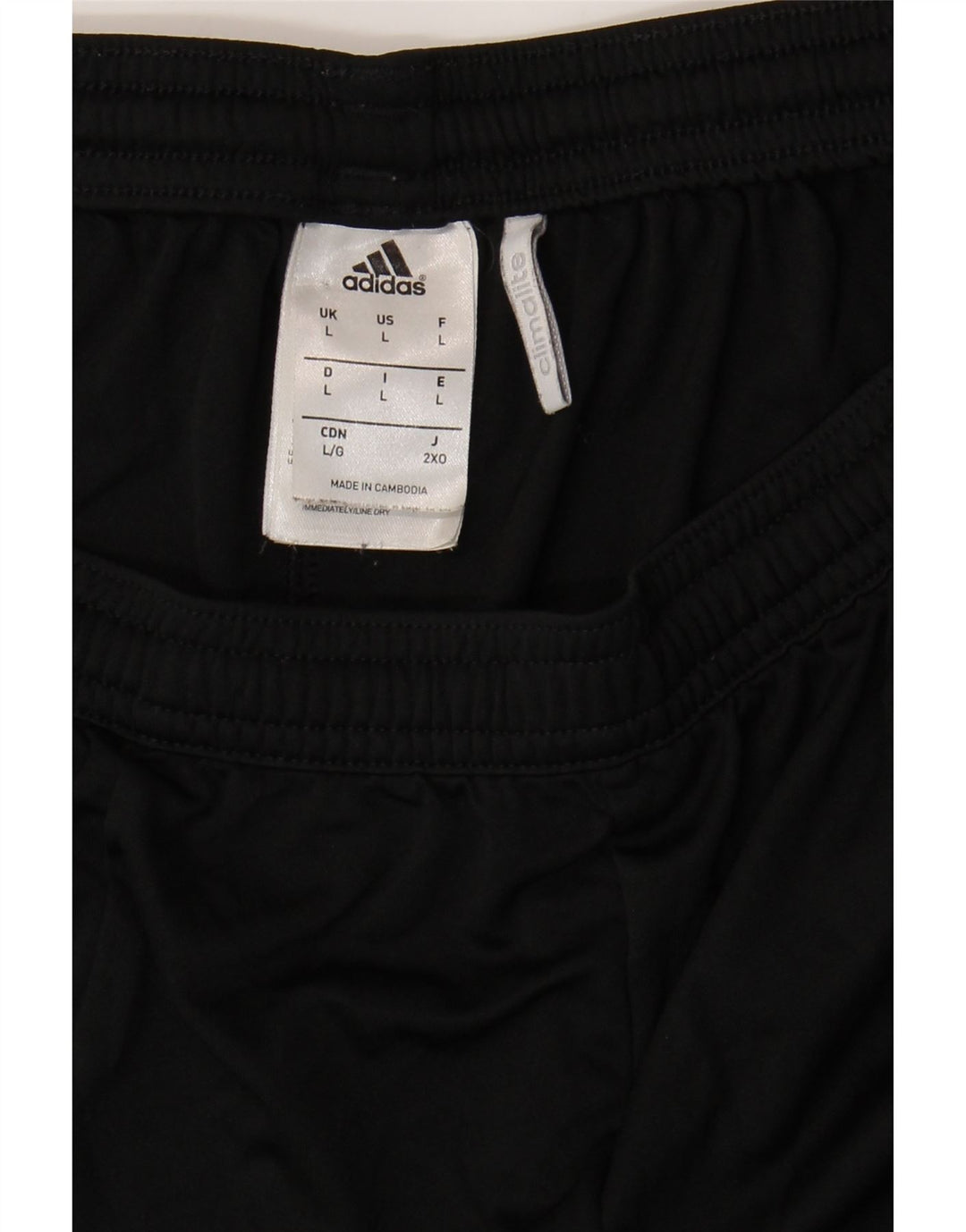 Pantaloncini sportivi Adidas Climalite da uomo, grandi, in poliestere color block nero