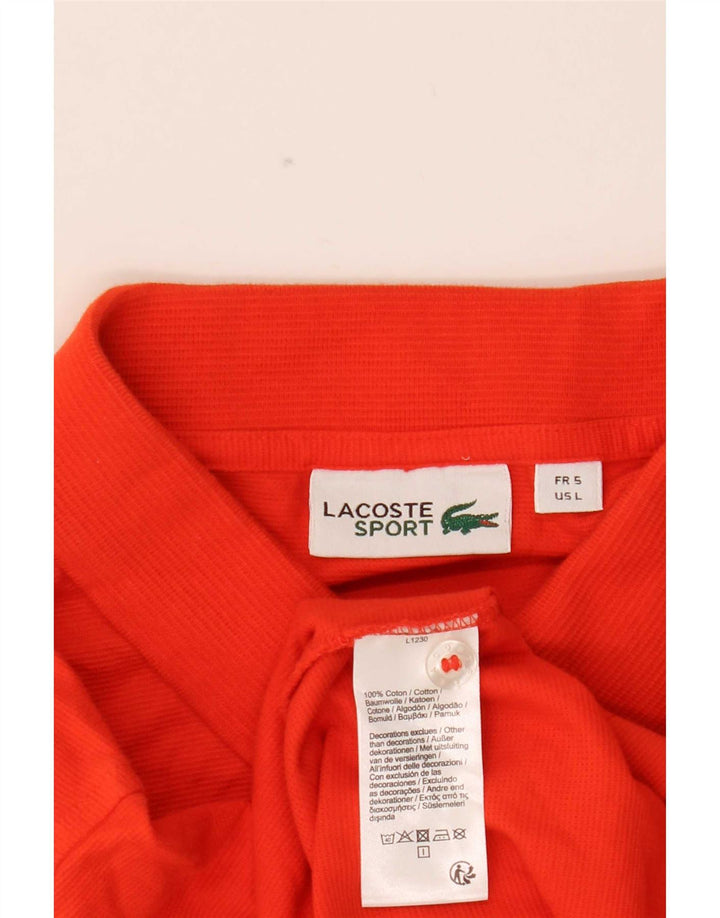 Polo da uomo Lacoste taglia 5 grande in cotone arancione