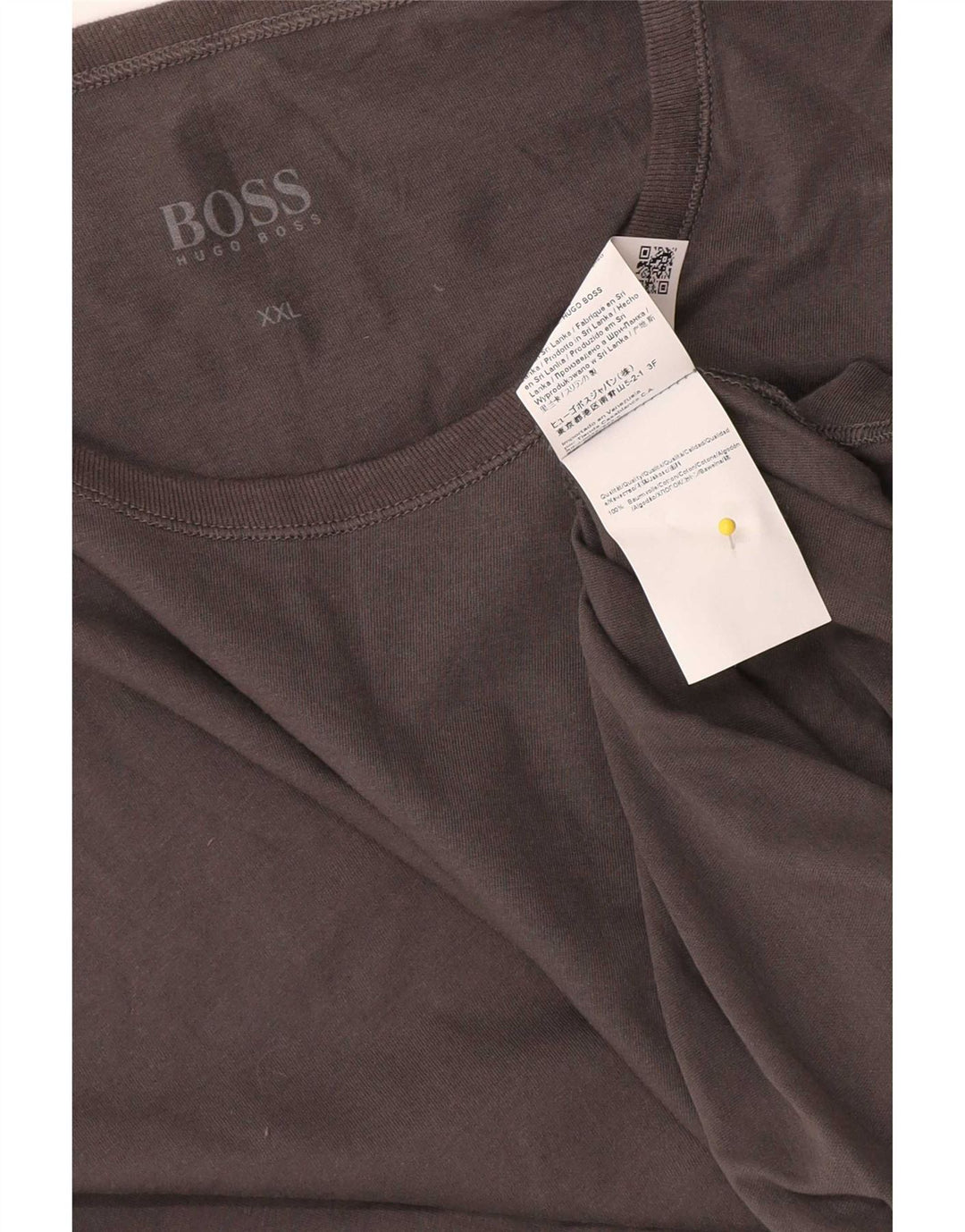 T-shirt da uomo Hugo Boss Top 2XL cotone grigio