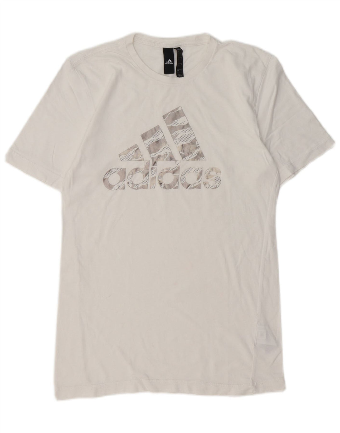 T-shirt grafica da uomo ADIDAS Top piccola in cotone bianco