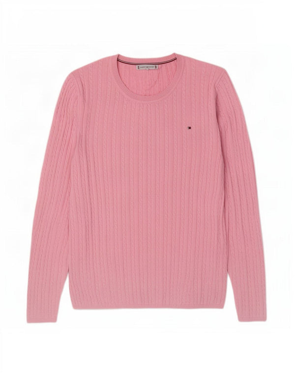 Tommy Hilfiger Uomo Maglione con scollo a barca Maglione in cotone rosa medio