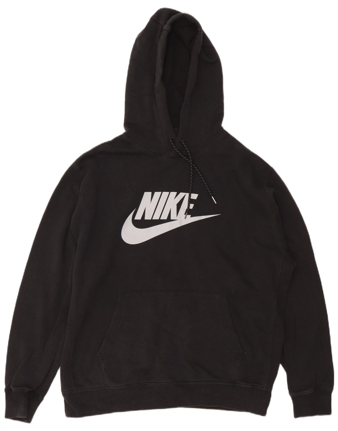 Felpa con cappuccio grafica Nike da uomo grande in cotone nero