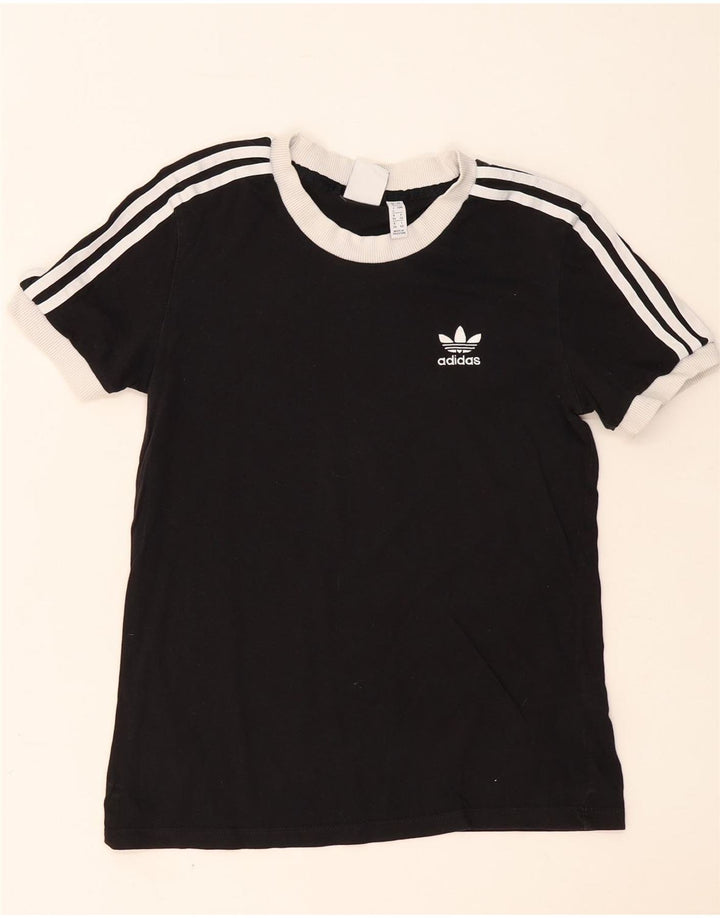 T-shirt da donna Adidas Top UK 8 piccola in cotone nero