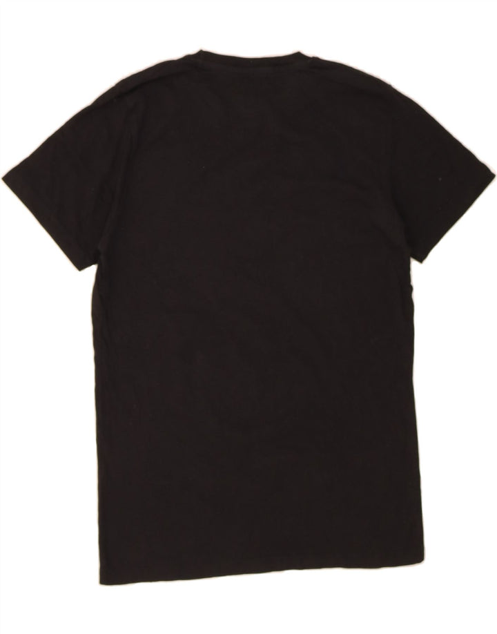 JACK & JONES Mens Graphic T-Shirt Top Small Black Vintage Jack & Jones and Second-Hand Jack & Jones from Messina Hembry 