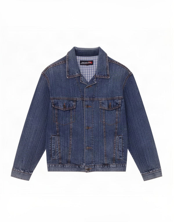 Giacca di jeans vintage da uomo UK 38 blu medio