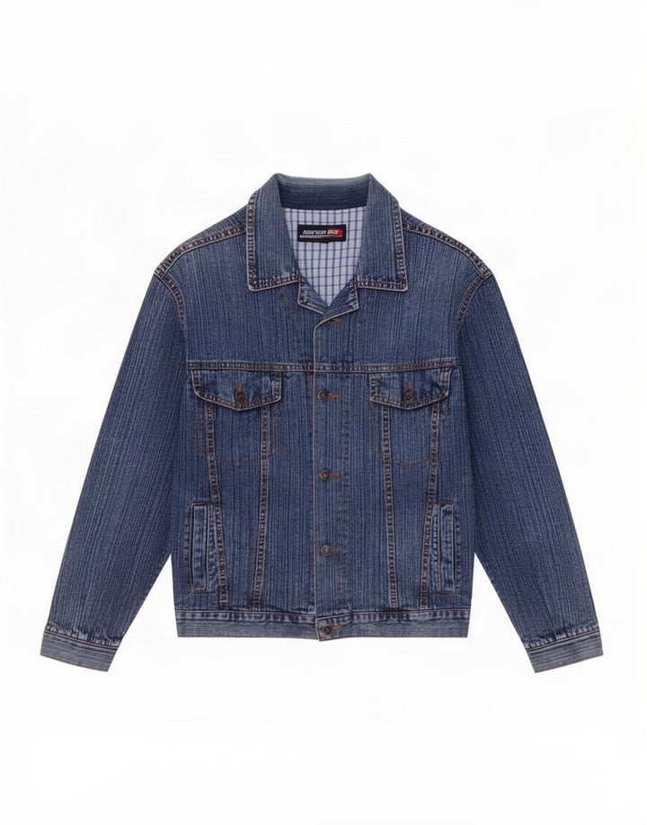 Giacca di jeans vintage da uomo UK 38 blu medio
