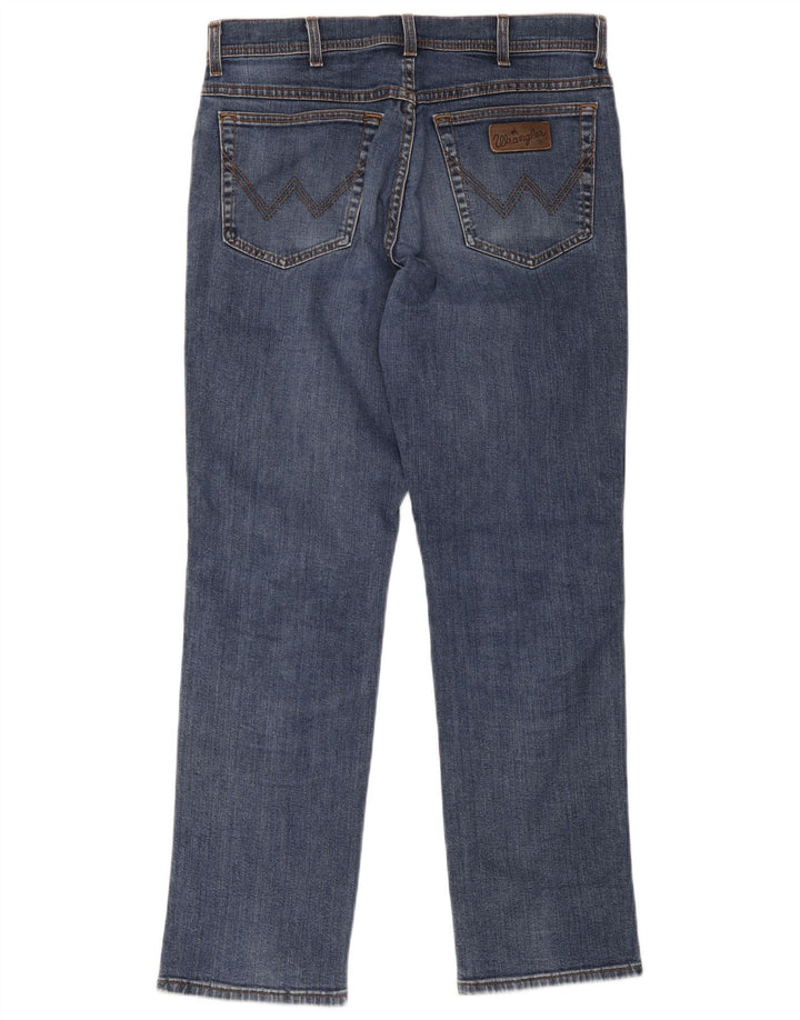 Jeans dritti elasticizzati Texas da uomo Wrangler W34 L34 cotone blu