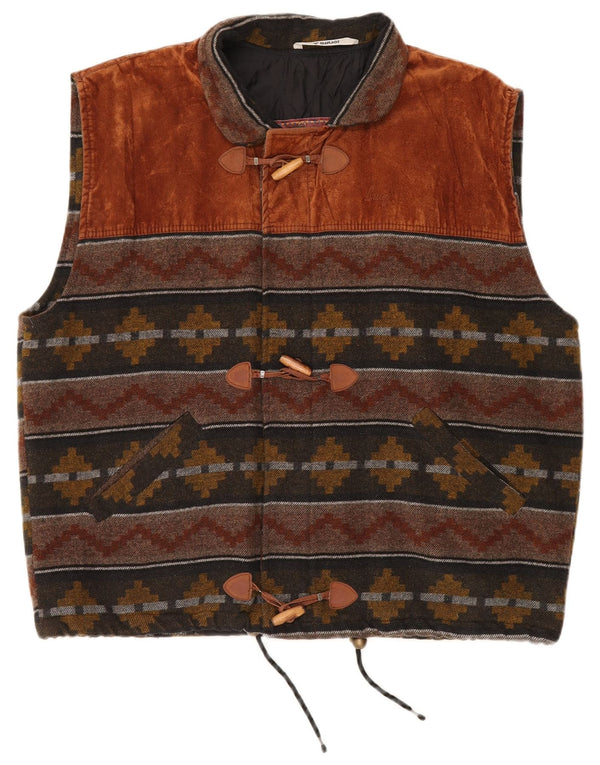 Borsone da uomo Brugi UK 42 XL Lana geometrica marrone