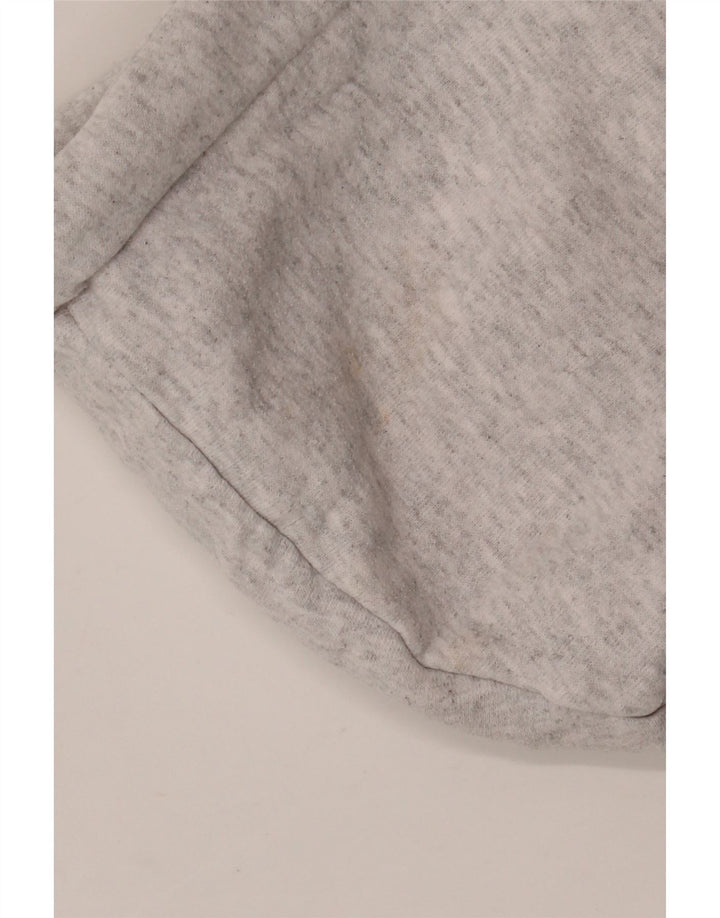 Maglione con cappuccio e zip grafica da uomo Superdry in cotone grigio medio