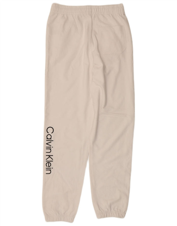 CALVIN KLEIN Pantaloni da tuta con grafica da uomo Joggers Cotone bianco medio