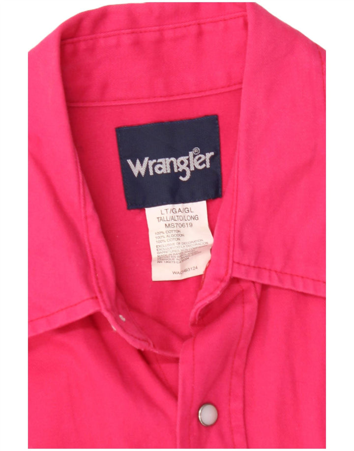 Camicia alta da uomo WRANGLER grande in cotone rosa