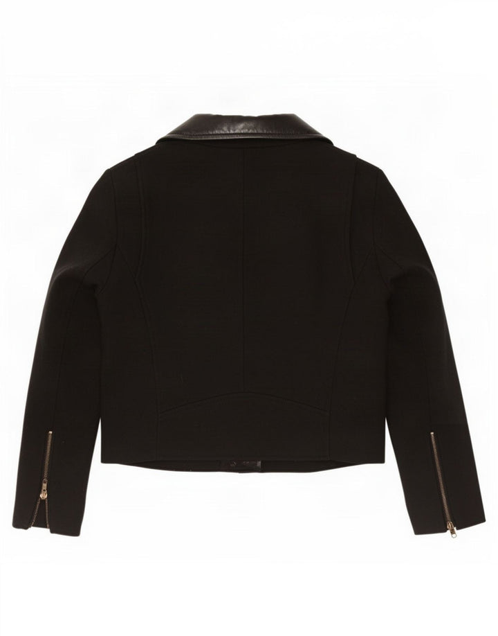 Giacca da motociclista corta da donna Zara UK 18 XL poliestere nero