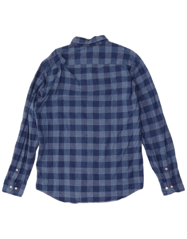 Tommy Hilfiger Uomo Regular Fit Camicia Large Blu in cotone a quadretti