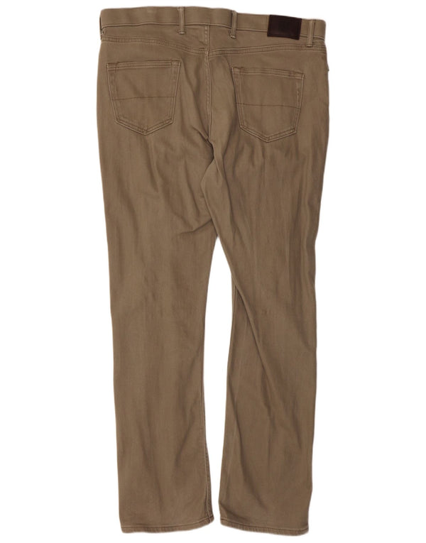 Pantaloni casual regolari dritti da donna Marks & Spencer W40 L33 Beige