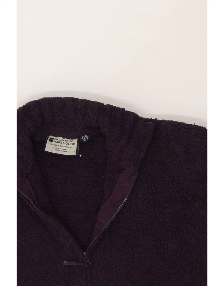 MOUNTAIN WAREHOUSE Womens Oversized Fleece Jacket UK 8 Small Purple Vintage Mountain Warehouse and Second-Hand Mountain Warehouse from Messina Hembry 