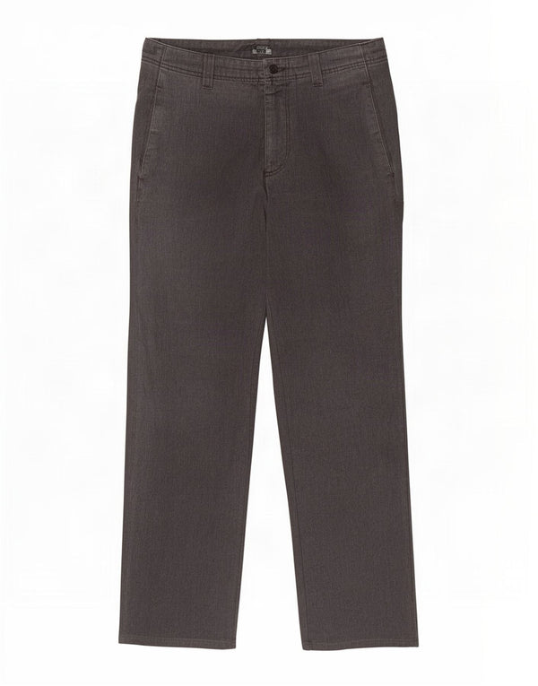Zara Mens Straight Chino Trousers Large W34 L31 Grey Cotton