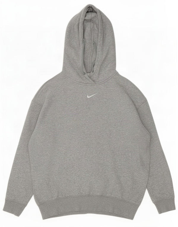 Felpa con cappuccio Nike da uomo, vestibilità ampia, XS, cotone chiazzato grigio