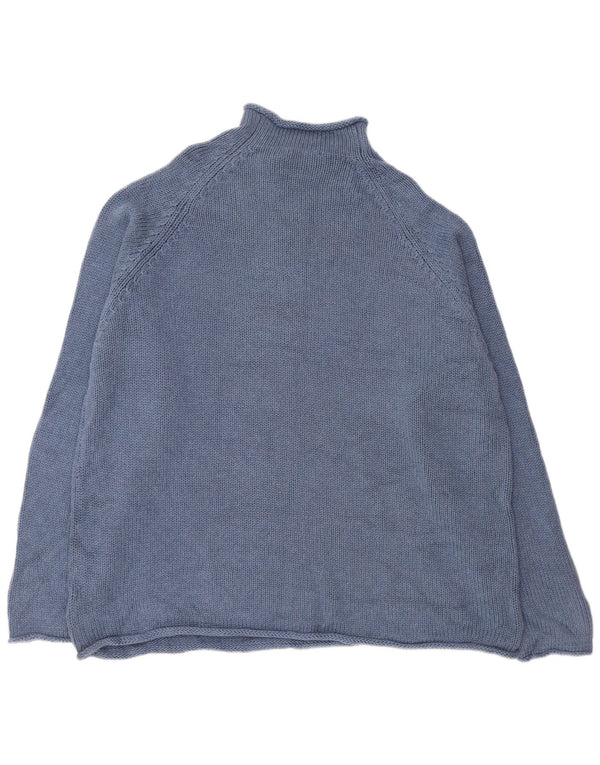 J. CREW Maglione da uomo con collo alto e maglione XL in cotone blu