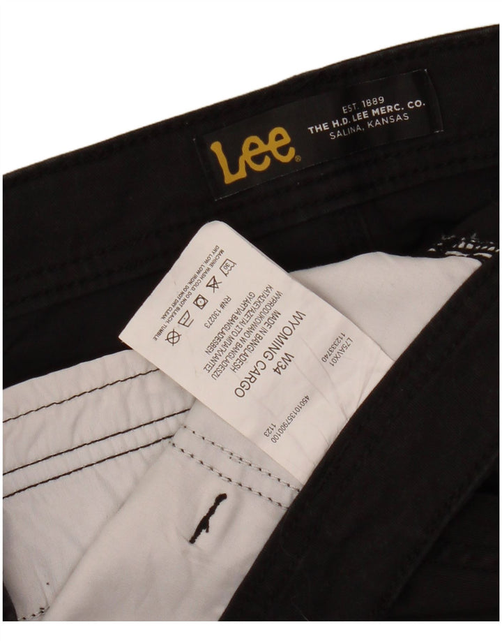 Pantaloncini cargo da uomo Lee W34 grandi in cotone nero
