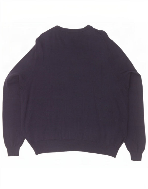Maglione cardigan da donna Marks & Spencer UK 22 3XL viscosa blu navy