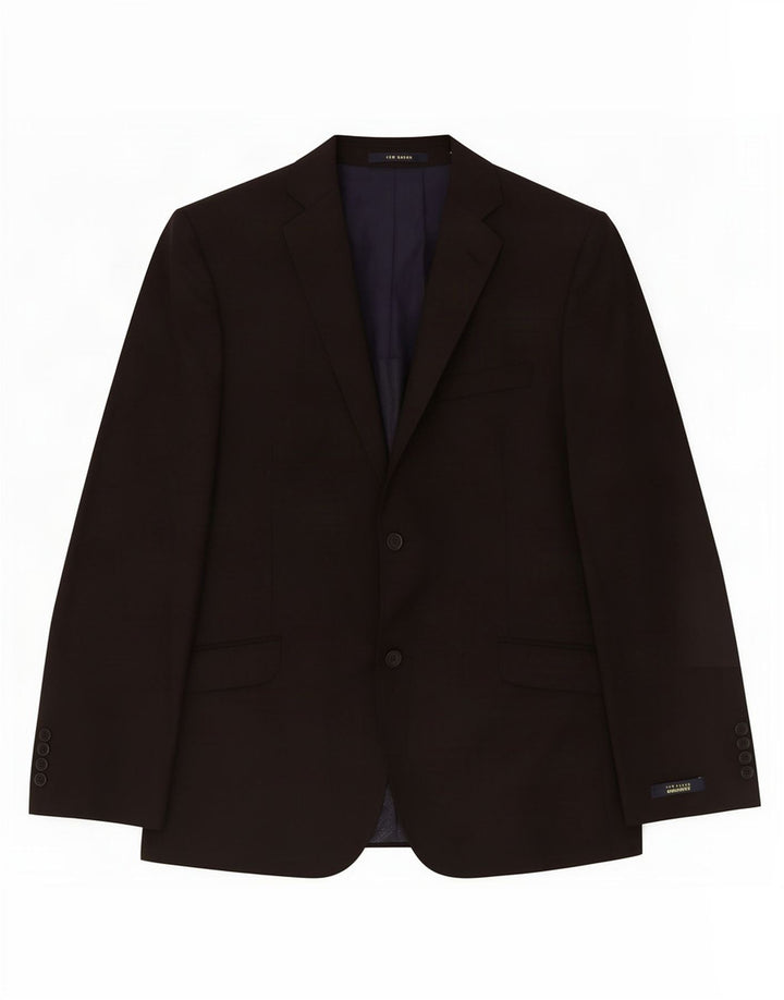 Giacca blazer da uomo a 2 bottoni Ted Baker UK 40 grande lana nera