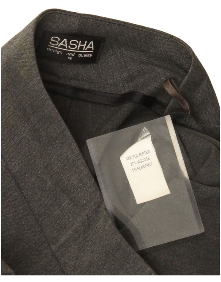 Pantaloni casual bootcut da donna SASHA US 12 Large W32 L32 poliestere grigio