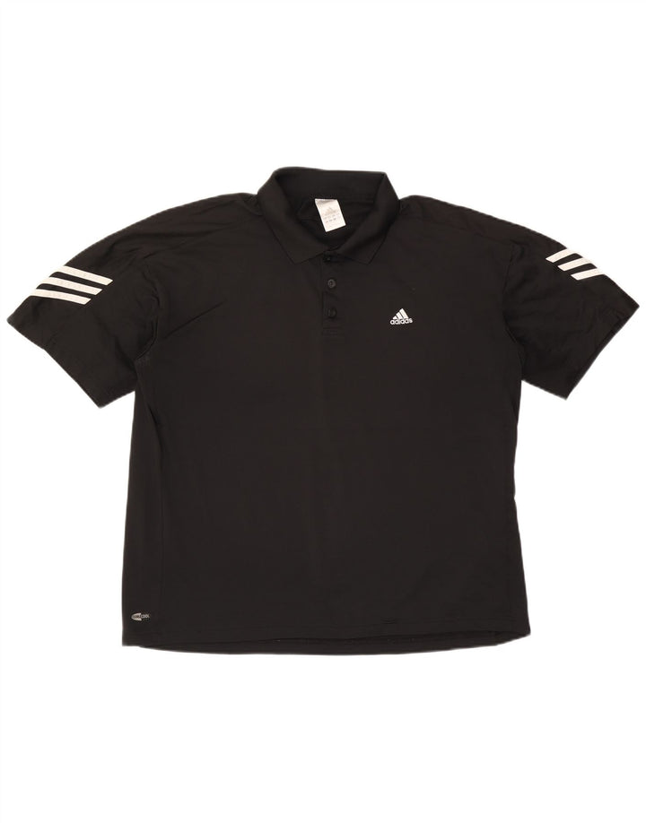 Polo Adidas Climacool da uomo XL in poliestere nero