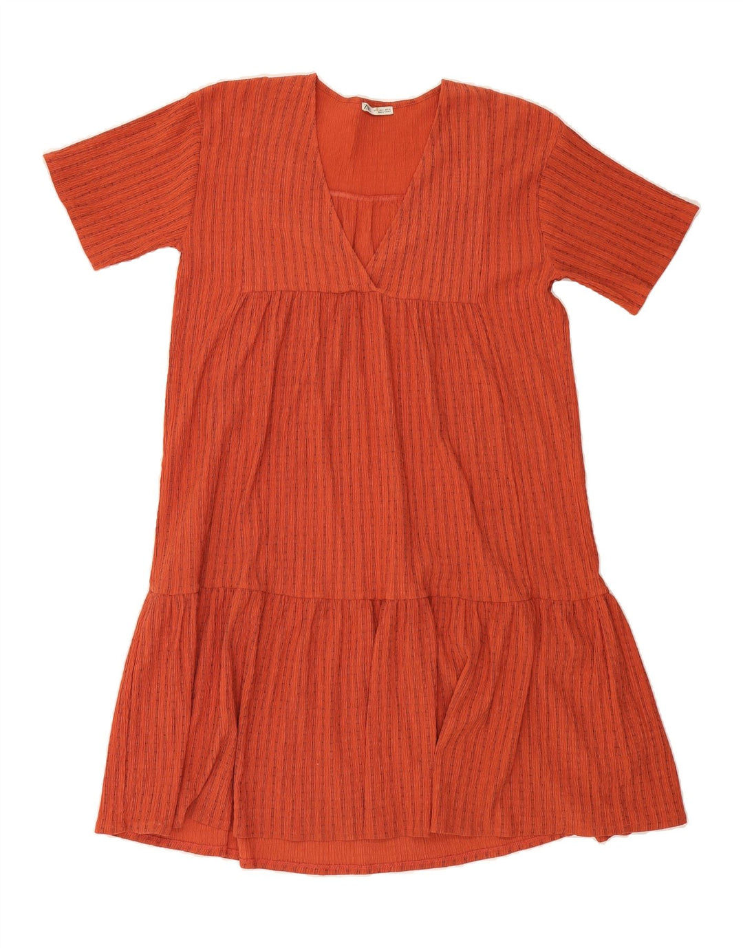 ZARA Womens Tunic Dress UK 10 Small Orange Striped Vintage Zara and Second-Hand Zara from Messina Hembry 
