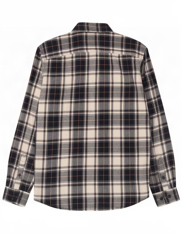 Jack & Jones Camicia da uomo in flanella di cotone a quadri blu navy medio